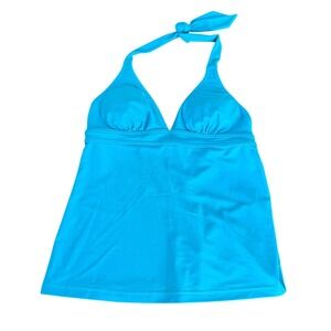 Prana Womens Turquoise Blue Halter Tankini Swim Top Small RN124977